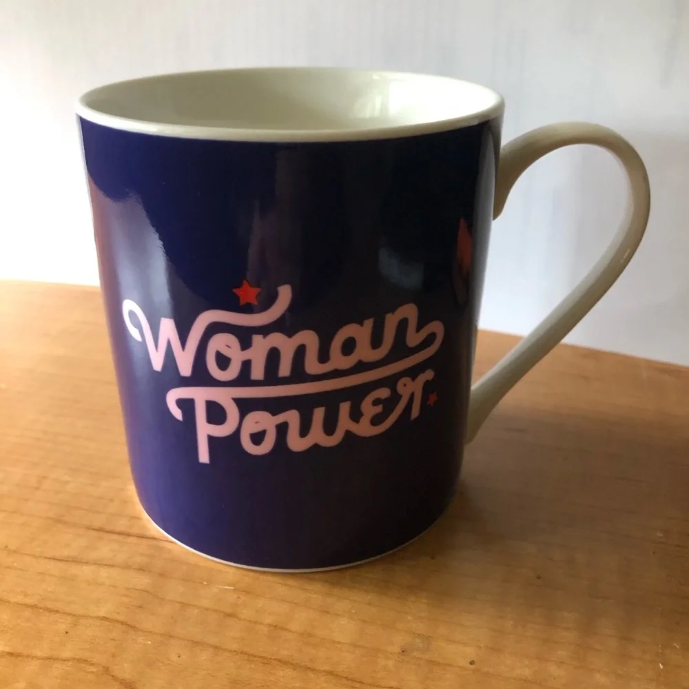 Yes Studio Mug WOMAN POWER Inspirational Quote Ceramic Coffee Mug, 13 oz